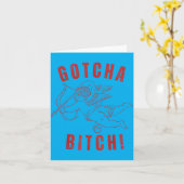 Carte Saint-Valentin Cupidon drôle Gotcha Rétro (Fleur jaune)