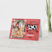 Carte Saint Valentin Cute Cow Custom Couple Photo Drôle (Devant)