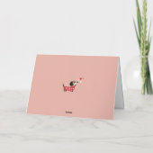 Carte Saint-Valentin Dachshund Amour (Dos)