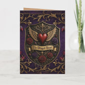 Carte Saint-Valentin d'anniversaire de couple médiéval (Dos)