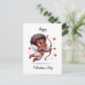 Carte Saint Valentin de charme Cupid (Debout devant)