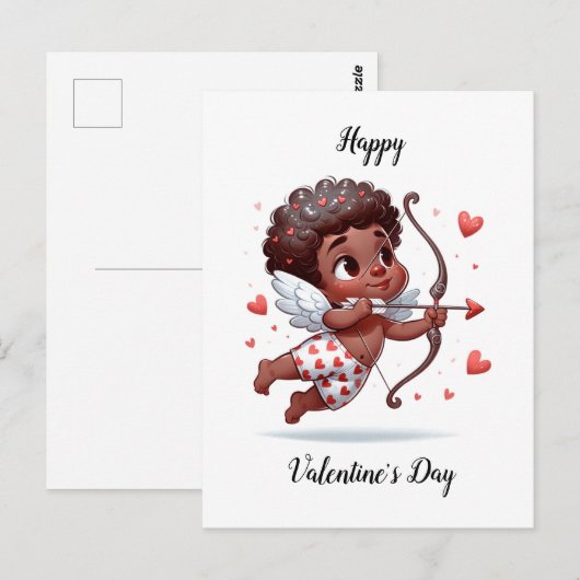 Carte Saint Valentin de charme Cupid (Devant / Derrière)