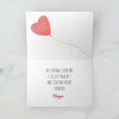 Carte Saint Valentin de Chien de Corgi avec Ballon (Intérieur)