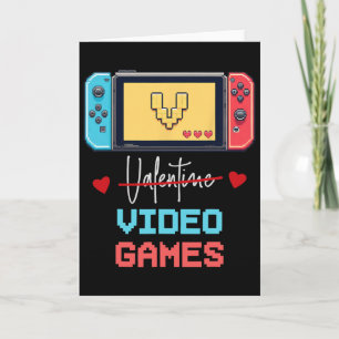 Carte Saint Valentin de drôle gamer V est pour Valentin