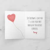 Carte Saint-Valentin des ballons Dog Boston Terrie (Intérieur)