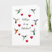 Carte Saint Valentin des colibris (Devant)