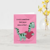 Carte Saint-Valentin dinosaure (Fleur jaune)