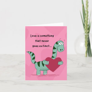 Carte Saint-Valentin dinosaure