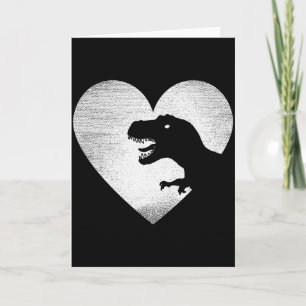Carte Saint-Valentin dinosaures Trex Amour Dinosaures Dé