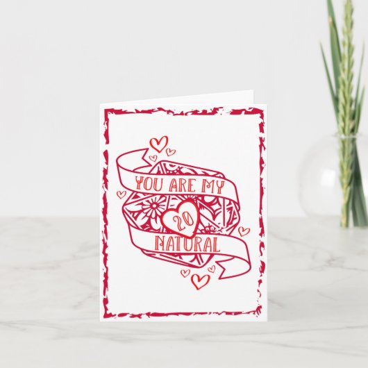 Carte Saint-Valentin DnD Natural 20 Dice (Devant)