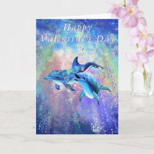 Carte Saint Valentin Dolphin Couple Love