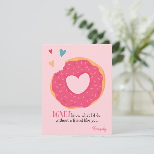 Carte Saint Valentin Donut (Debout devant)