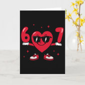 Carte Saint-Valentin Drôle 67 Meme Six Sept 6 7 Valent (Fleur jaune)