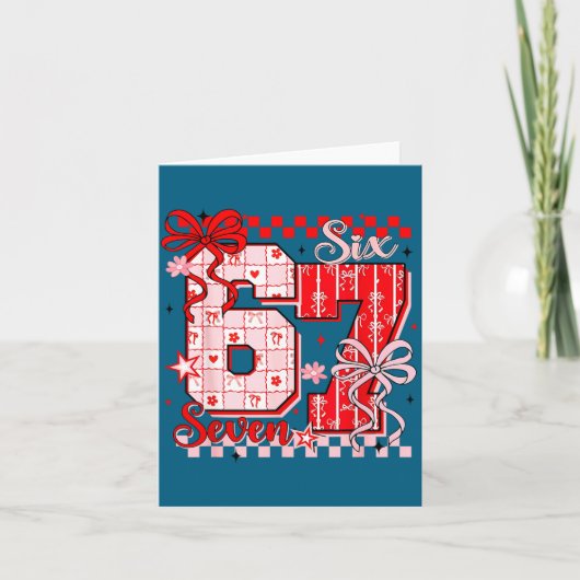 Carte Saint-Valentin Drôle 67 Meme Six Sept 6 7 Valent (Devant)