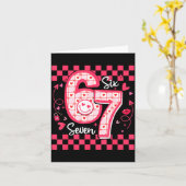 Carte Saint-Valentin Drôle 67 Six Sept Mème 6 7 Femmes F (Fleur jaune)