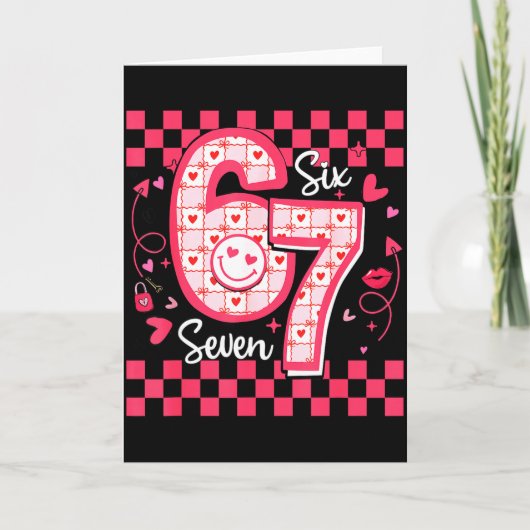 Carte Saint-Valentin Drôle 67 Six Sept Mème 6 7 Femmes F (Devant)