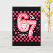 Carte Saint-Valentin Drôle 67 Six Sept Mème 6 7 Femmes F (Fleur jaune)