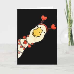 Carte Saint-Valentin drôle de gros bêta Canard Amour à a