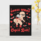 Carte Saint Valentin Drôle Devine quoi Cupidon Fesses Cœ (Fleur jaune)