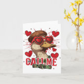 Carte Saint-Valentin Drôle Garçon Chasse Au Canard Appel (Fleur jaune)