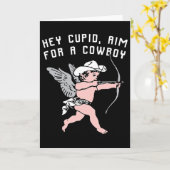 Carte Saint Valentin drôle Hé Cupidon (Fleur jaune)