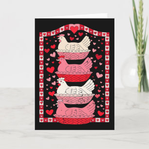 Carte Saint Valentin drôle Poule sur nid Vintage Grand-m
