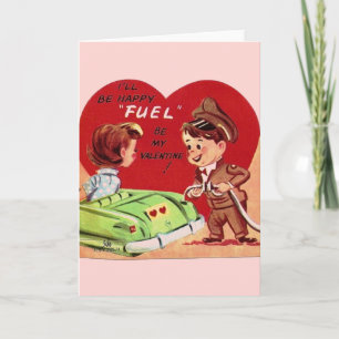 Carte Saint-Valentin du préposé à la station-servi