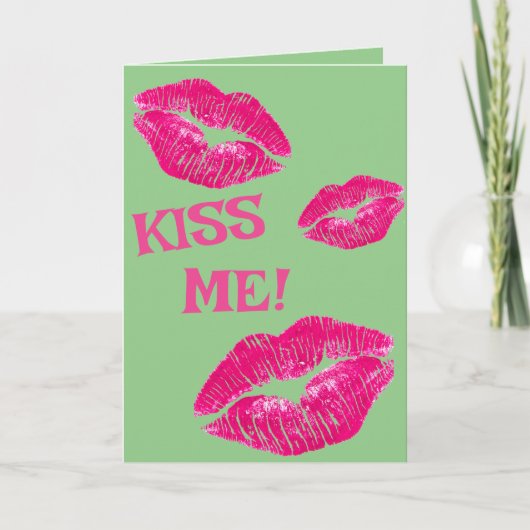 Carte Saint Valentin - Embrasse-moi ! (Devant)