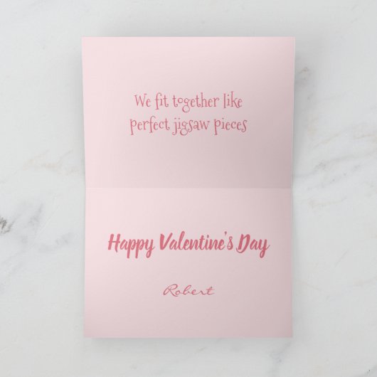 Carte Saint-Valentin énigme (Intérieur)