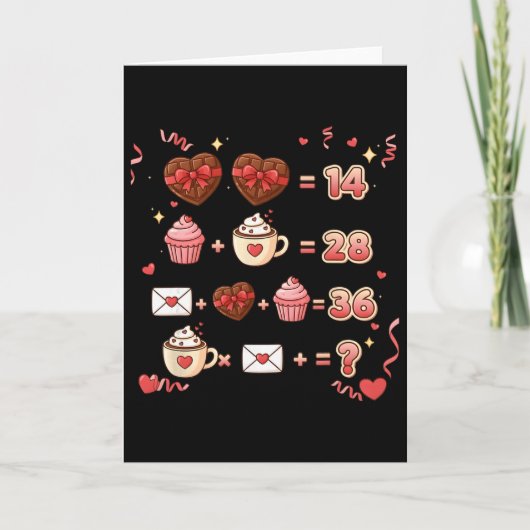 Carte Saint-Valentin Équation Mathématique Drôle 6 7 Six (Devant)
