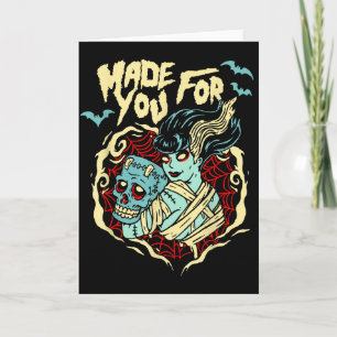 Carte Saint-Valentin Frankenstein fait pour vous amoureu