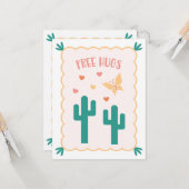 Carte Saint Valentin "Free Hugs" (Devant/Arrière en situation)