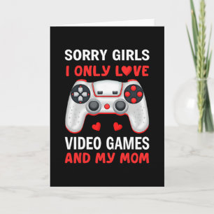 Carte Saint-Valentin Garçons Enfants Fils Jeux Vidéo Drô