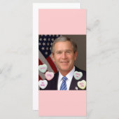 Carte Saint Valentin George Bush (Devant / Derrière)