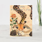 Carte Saint Valentin Giraffe romantique Funny (Devant)