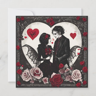 Carte Saint-Valentin gothique