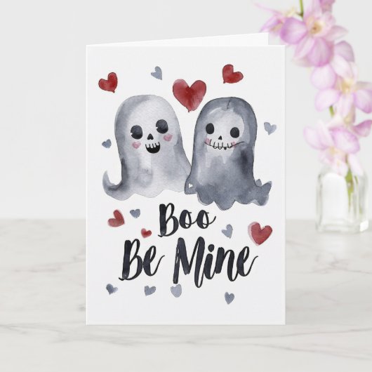 Carte Saint-Valentin gothique et effrayant avec des fant (Orchidée)