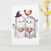 Carte Saint-Valentin gothique et effrayant avec des fant (Fleur jaune)