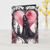 Carte Saint-Valentin gothiques (Fleur jaune)