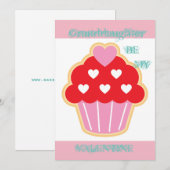 Carte Saint-Valentin Grandgirl Cupcake (Devant / Derrière)