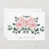 Carte Saint Valentin "Heureuse Sainte-Valentin" (Devant / Derrière)