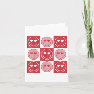 Carte Saint Valentin Hippie Super Sourire Visage Coeur C