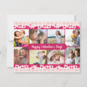 Carte Saint Valentin Huit photos Collage avec coeur (Devant)