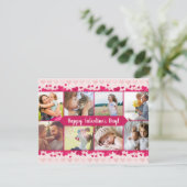 Carte Saint Valentin Huit photos Collage avec coeur (Debout devant)