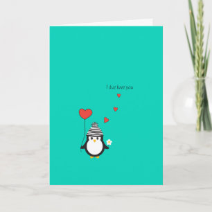 Carte Saint-Valentin - Illustration du mignon ping
