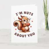 Carte Saint-Valentin 'Je suis nu à propos de toi' Écureu (Devant)
