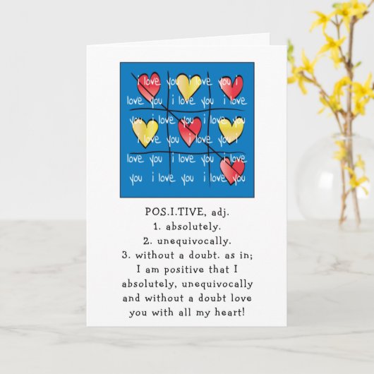 Carte Saint Valentin JE T'AIME (Fleur jaune)