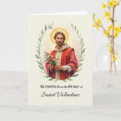 Carte Saint-Valentin Jour de Fête Bénédictions Aquarelle (Fleur jaune)