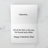 Carte Saint Valentin Kissing Fish in Love (Intérieur)