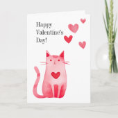 Carte Saint Valentin Kitty Cat (Devant)